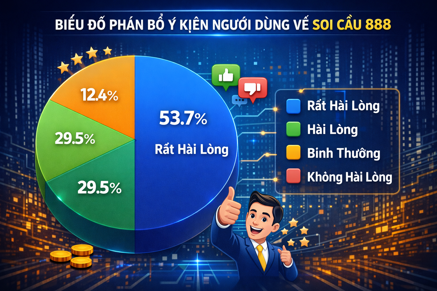 Biểu đồ phân bổ ý kiến người dùng